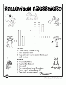 Halloween Crossword on Halloween Crossword Esl